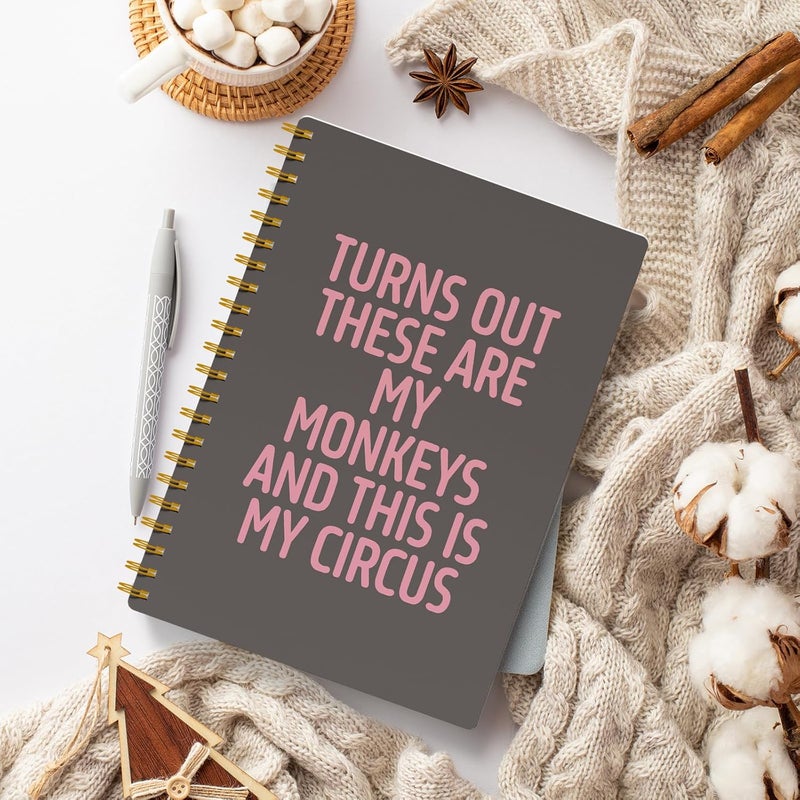 EKGJW Funny Notebooks for Work,Brown Aesthetic Journal, Funny Boss Day Gifts, Boss Gifts for Men Women, Funny Gifts for Boss, Boss Office Decor, Spiral Notebook 5.5x8.3 Inch - Image 3